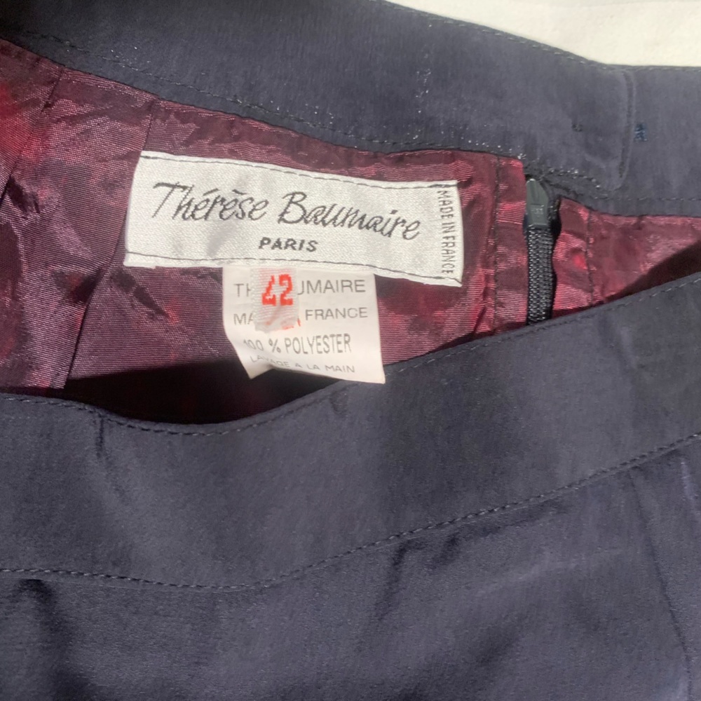 Navy Therese Baumaire pencil skirt